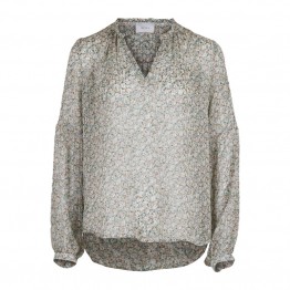 Neo Noir bluse - Dandy Blouse, Green Flower