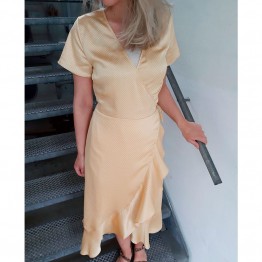 Neo Noir kjole - Magga Vintage Dot, Yellow 