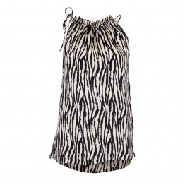 Neo Noir top - Paula Zebra Top, Off White 