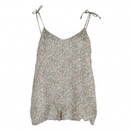 Neo Noir top - Felicia Printed Top, Green Flower