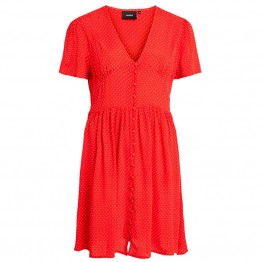 Object kjole - Lemon SS Short Dress, Poppy Red Object kjole - Lemon SS Short Dress, Poppy Red
