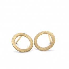 Pernille Corydon ørestik - Small Open Coin Earsticks, Guld