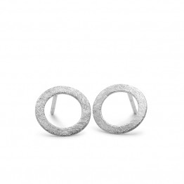Pernille Corydon ørestik - Small Open Coin Earsticks, Sølv
