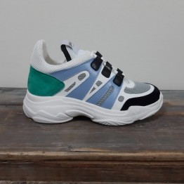 Philip Hog sneakers - Amy, Kid Suede, Mesh - Dusty Sky