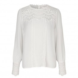 Rosemunde silkebluse - Blouse LS, Ivory