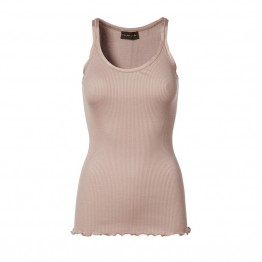 Rosemunde - Silk top regular w/elastic band, Vintage Powder