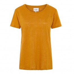 Second Female hørbluse - Peony O-neck Tee, Inca Gold
