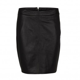 Second Female skindnederdel - Berry Leather Skirt, Black Second Female skindnederdel - Berry Leather Skirt, Black