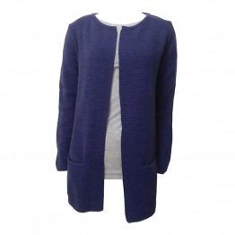 Sibin/Linnebjerg cardigan - MARY SHORT, 7480 Dark Denim