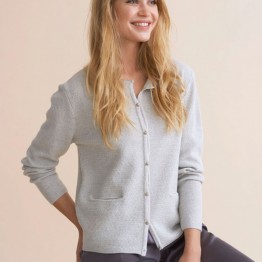 Sibin/Linnebjerg strikcardigan - RIVOLI, Light Melange Grey