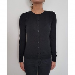 Sibin/Linnebjerg strikcardigan - MELBA, Black