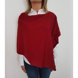 Sibin/Linnebjerg poncho - PARIS, Deep red 3620