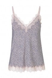 Rosemunde top - Strap Top, Vintage Rose Leopard Print