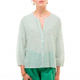 ZEN ETHIC bluse - Top Carla Square, Vert 