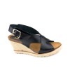 AMUST sandal - Lea High Wedge Sandal, Black