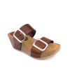 AMUST sandal - Adele Wedge Cork Sandal, Cognac