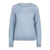 Bruuns Bazaar strikbluse - Cynthia Frida Pullover, Heather Blue