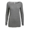 Gai + Lisva bluse - Amalie Solid, Light Grey Melange