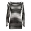 Gai + Lisva bluse - Amalie Medium Stripe, Off White / Black
