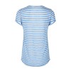 Mos Mosh bluse - Kenia Flower Stripe Tee, Ultramarine