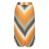 Mos Mosh nederdel - Plissé Bella Skirt, Sun Orange Stripe 