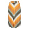 Mos Mosh nederdel - Plissé Bella Skirt, Sun Orange Stripe 