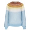Munthe strikbluse - Dinner Knit, Blue