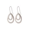 Pernille Corydon øreringe - Mini Double Drops, Sølv