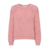 Rabens Saloner strikbluse - Rope Knit Boxy Sweater, Rose