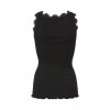 Rosemunde - Silk top regular w/vintage lace, Black