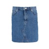 WHY7 nederdel - EMMA NW Raw Skirt, Mid Blue